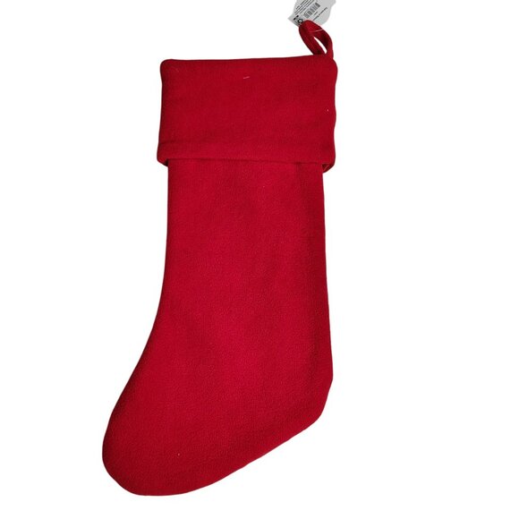 Holiday Time 19 inch Red Knit Embroidered Monogram Initial T Christmas Stocking - Picture 4 of 4